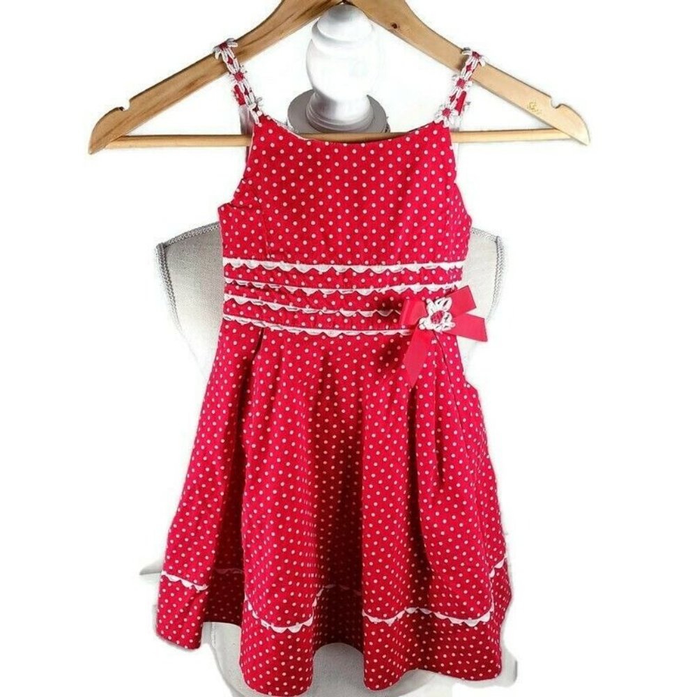 Rare Editions Vintage Baby Dress 18-24 Months Red